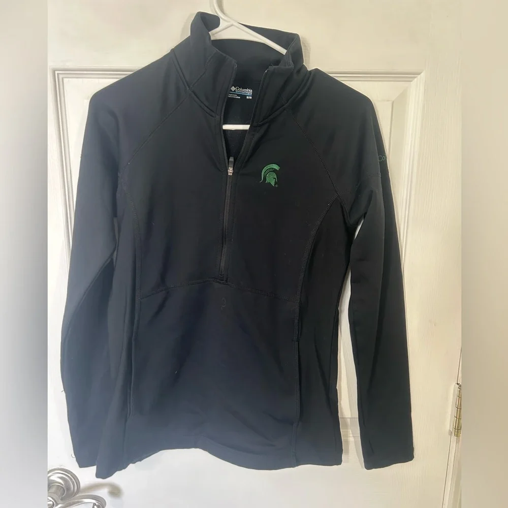 Michigan State Spartans Columbia womens 1/4 zip pullover Size Medium MSU Sparty - Picture 1 of 13